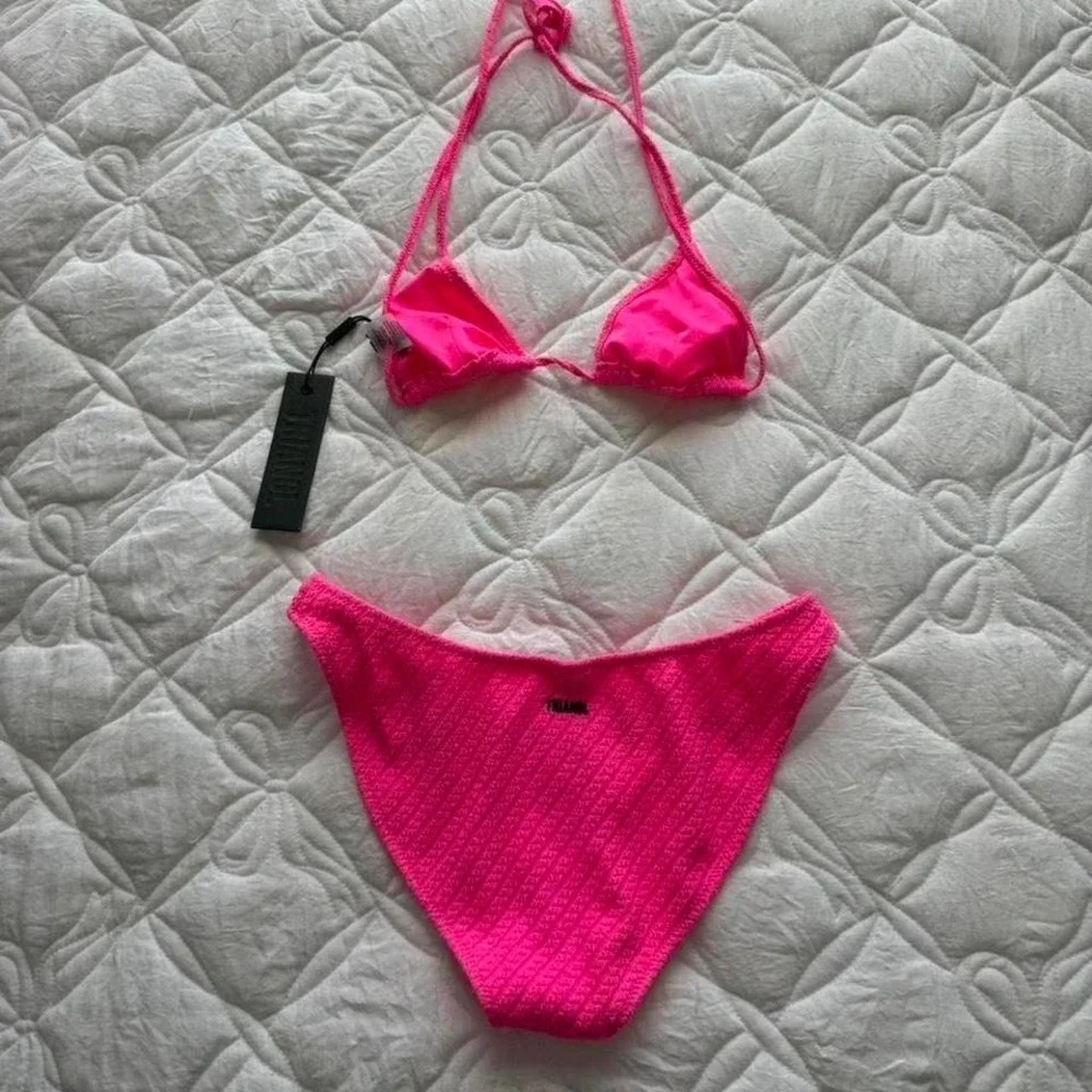 hot pink‎ triangl bikini set